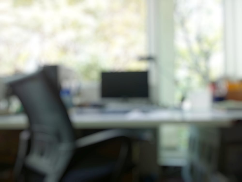abstract office with computer blur background-1